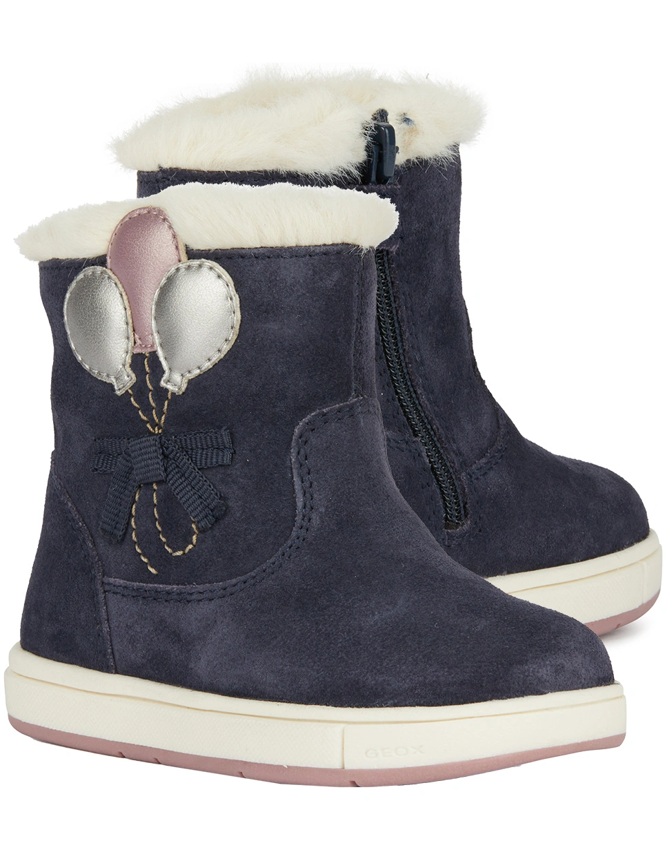 Stiefelette TROTTOLA gefüttert in navy/pink