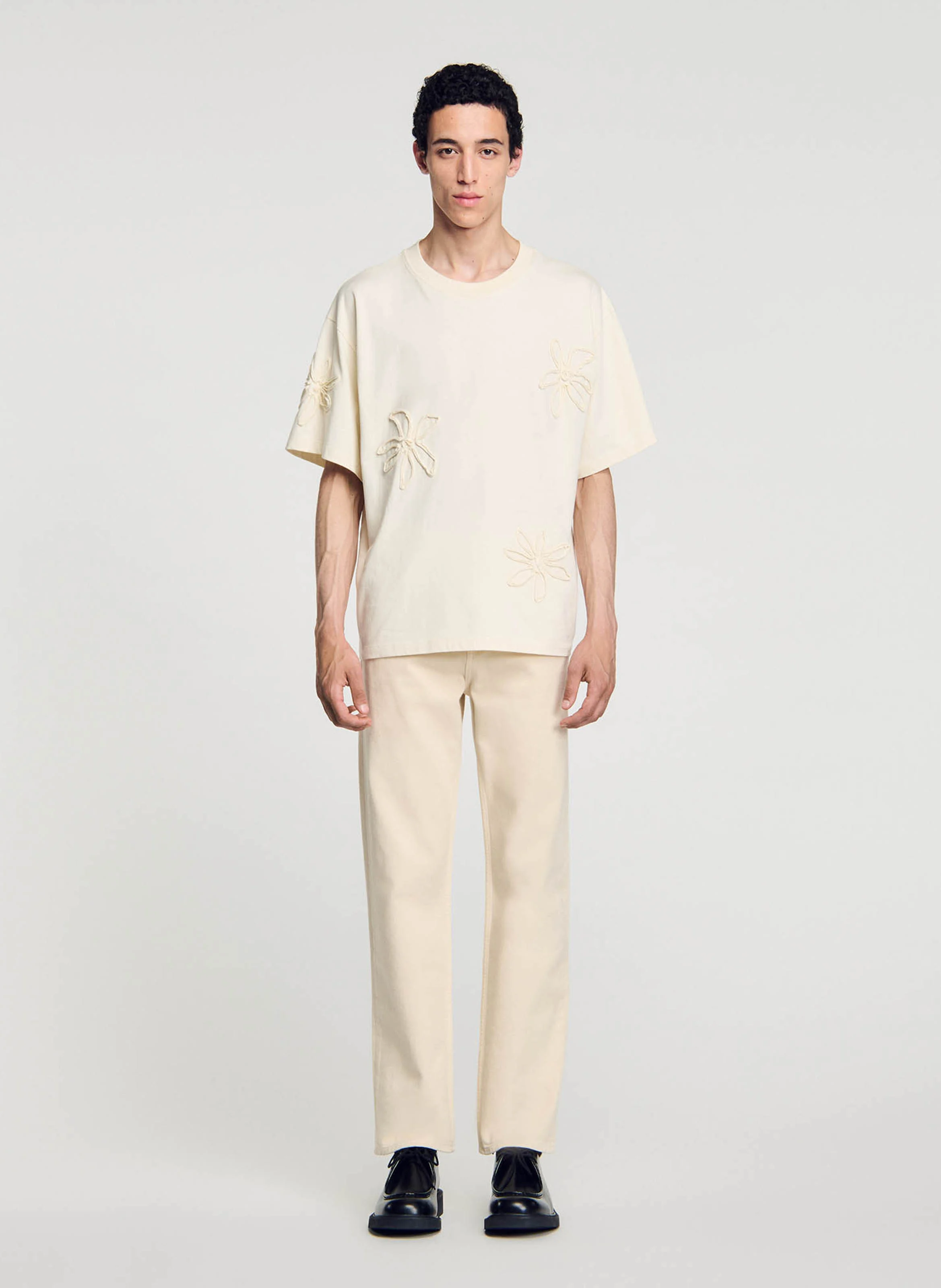 Tee-shirt brodé en coton | Blanc
