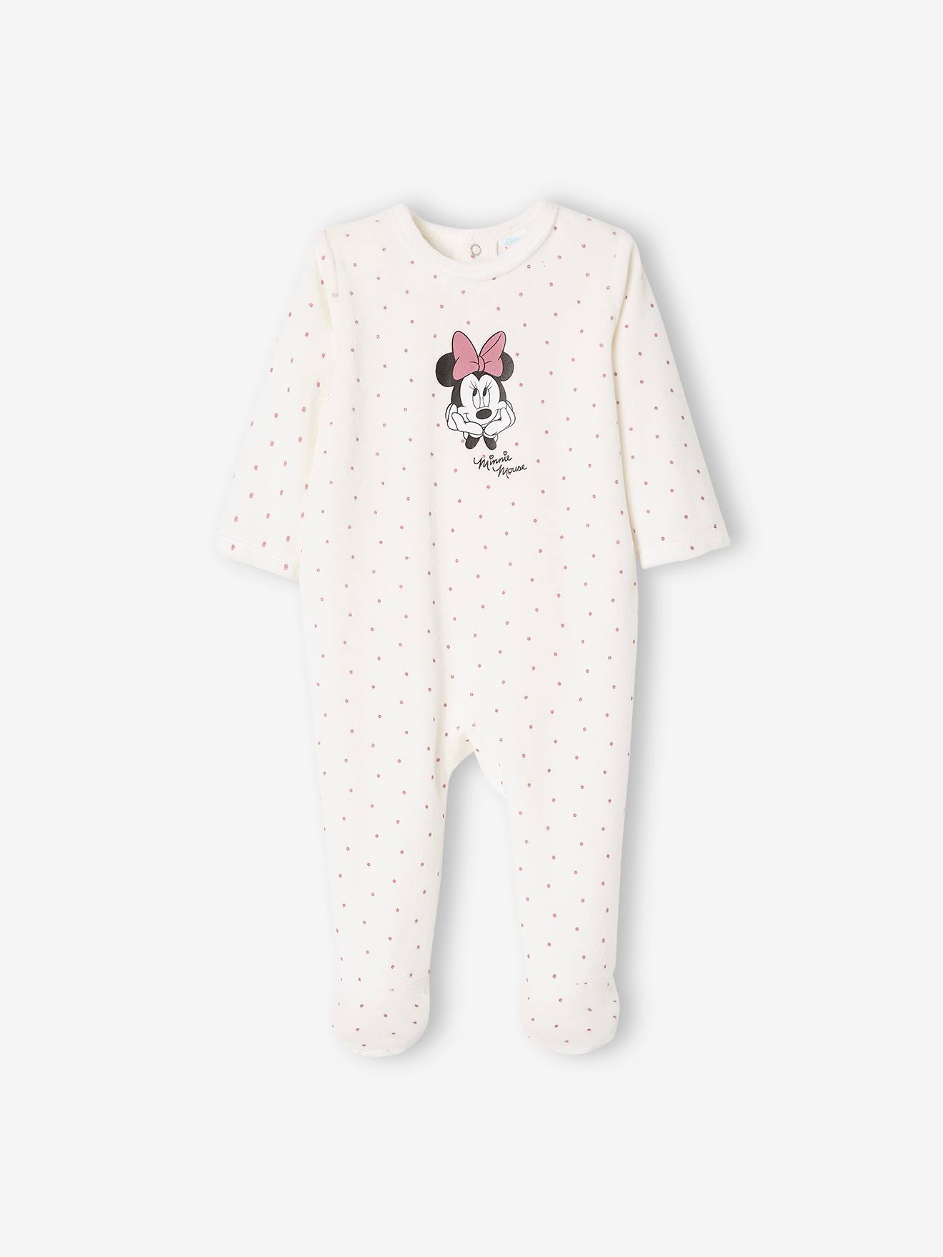 Conjunto com 2 macacões DS® da Minnie Mouse, roxo escuro, lisos com estampa.
