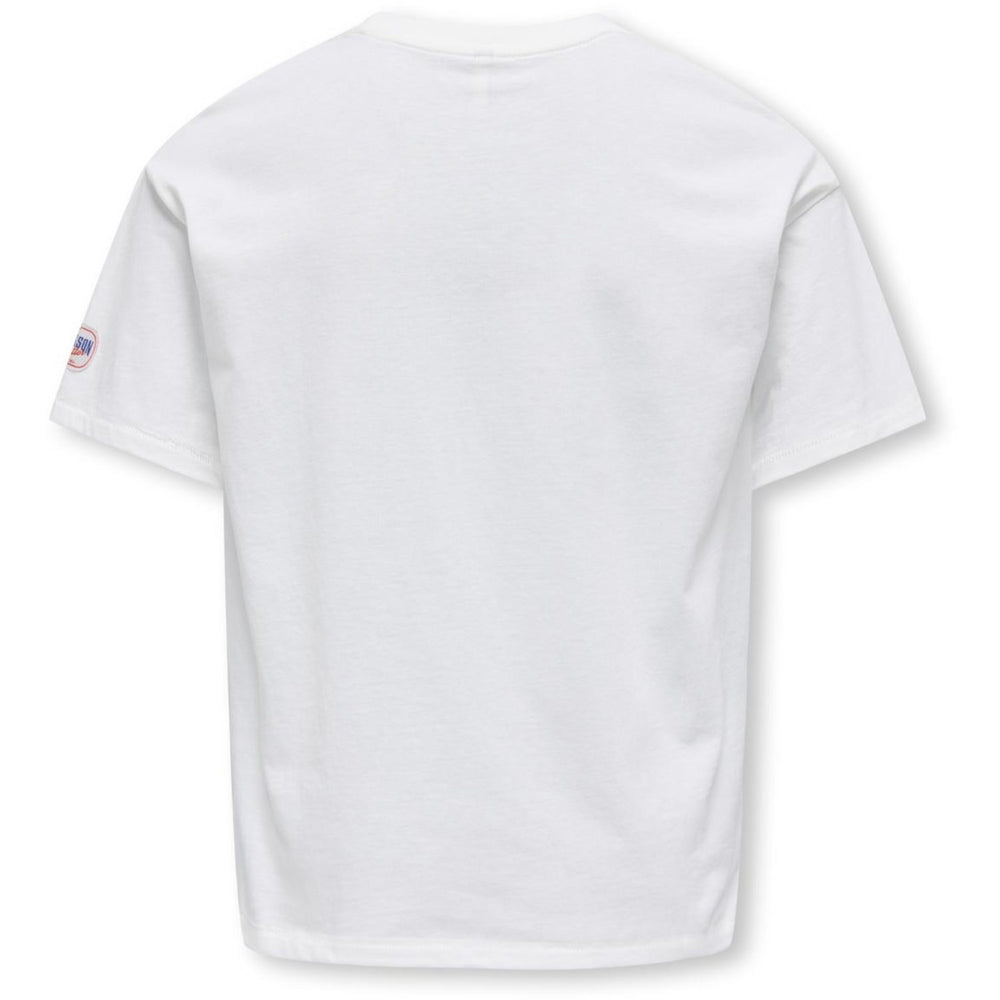 Køb kids ONLY Cloud Dancer Pomegranate Phoebe Life Loose Fresh T-Shirt