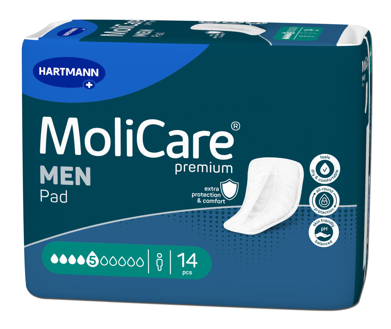 MOLICARE Premium Men Pad<br>14 Stück, Beutel, 5 Tropfen