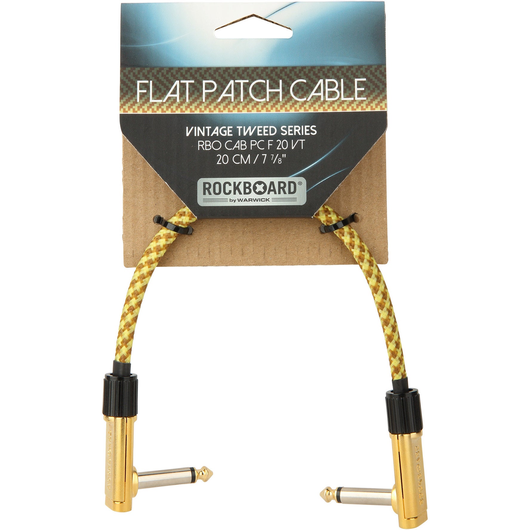 RockBoard Tweed Series Flat Patch Cable Vintage 20 cm