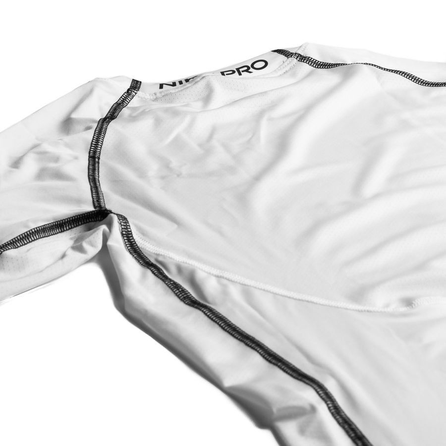 Nike Pro Top Dri-FIT - Blanc/Noir Manches Longues