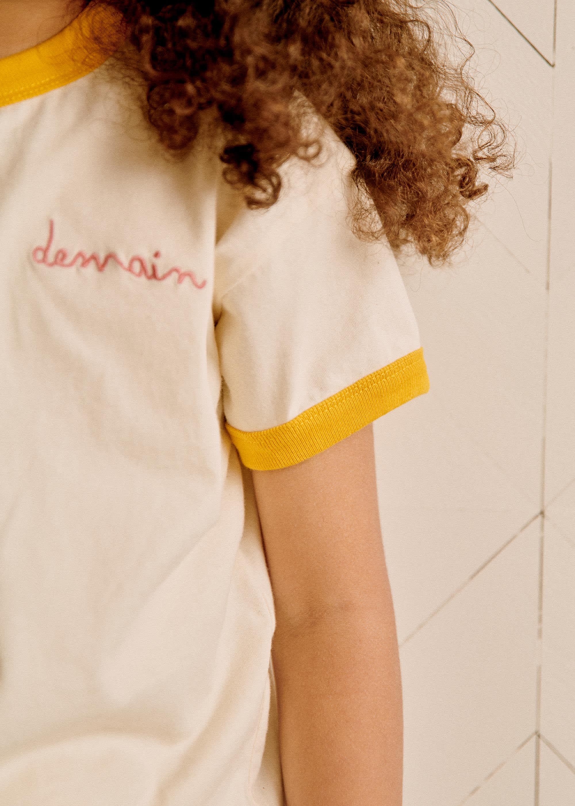 T-Shirt Enfant - Demain - Crème / Rose - E-SHOP/T-SHIRTS 5905333