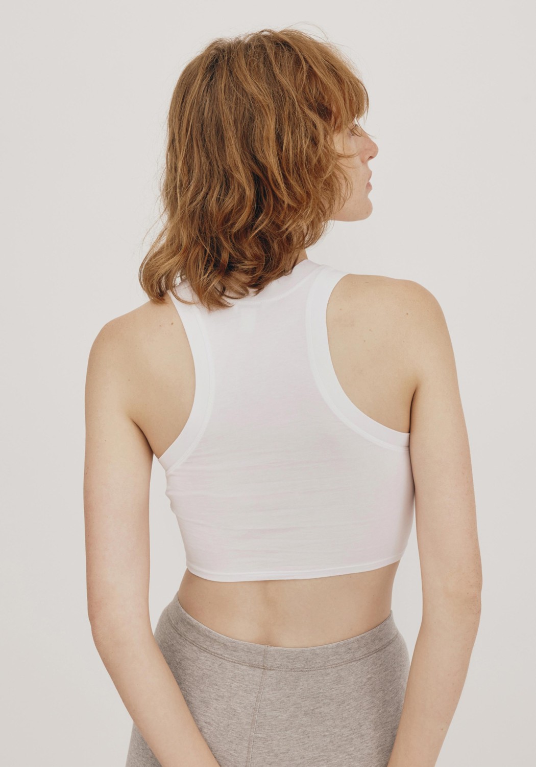 Organic Basics Crop Tank Top Core White