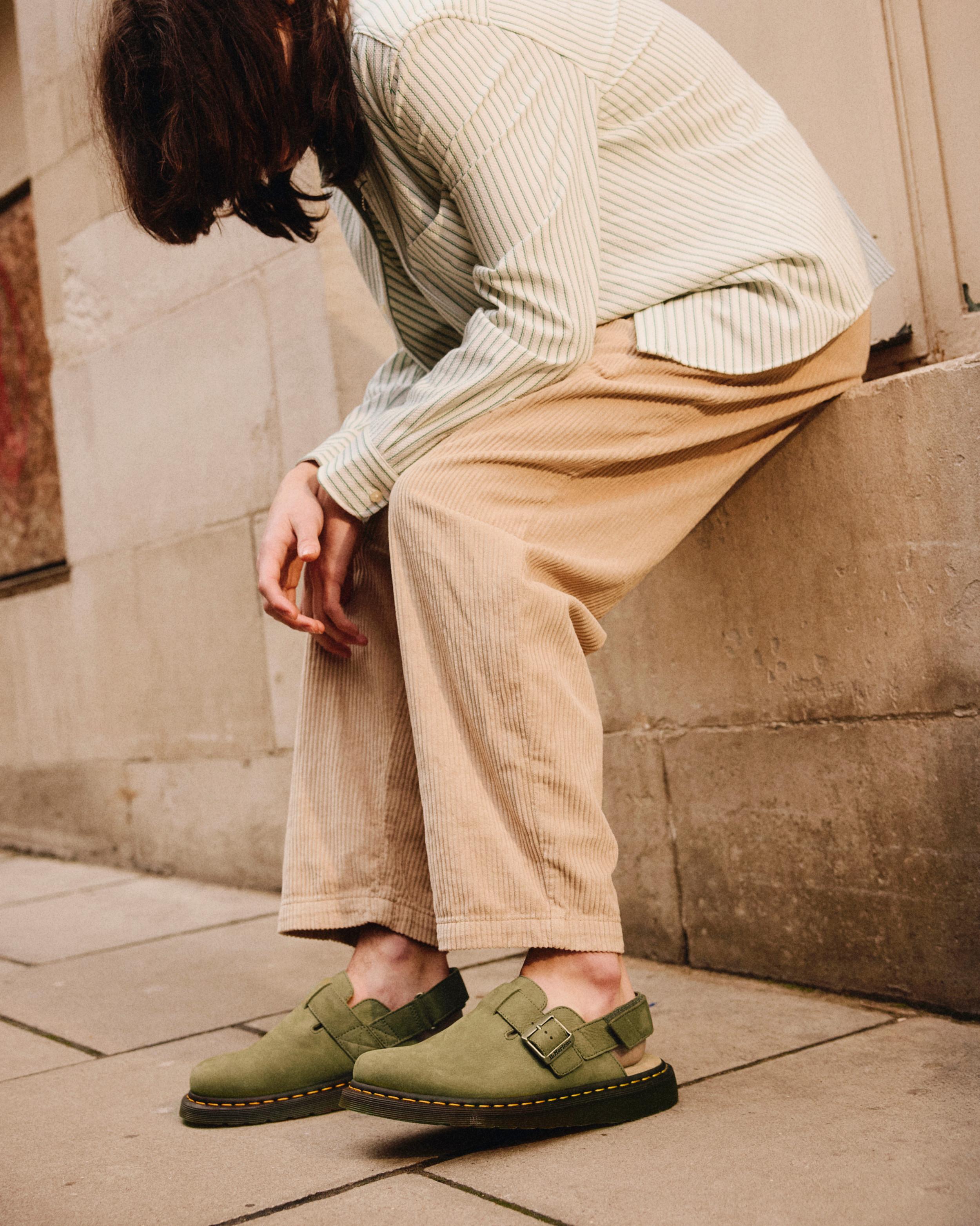 Jorge II Tumbled Nubuck Leather Slingback Mules