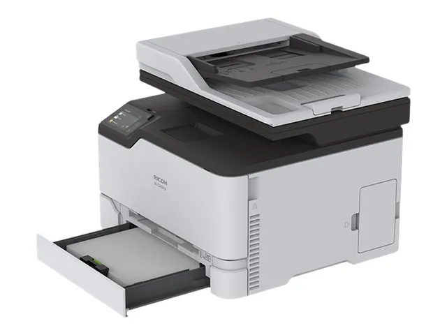Ricoh M C240FW - Multifunktionsprinter - farve - laser - A4 (medie) - op til 24 spm (kopiering) - op til 24 spm (udskriver) - 250 ark - 33.6 Kbps - USB 2.0, Gigabit LAN, Wi-Fi(n), USB 2.0 vært