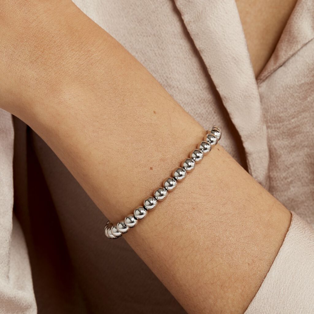 Bracelet Ciska Argent Blanc