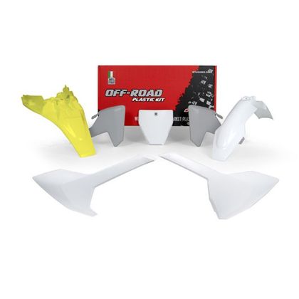 Kit plastiques R-tech 5p Husqvarna TC 85 - Blanc / Jaune
