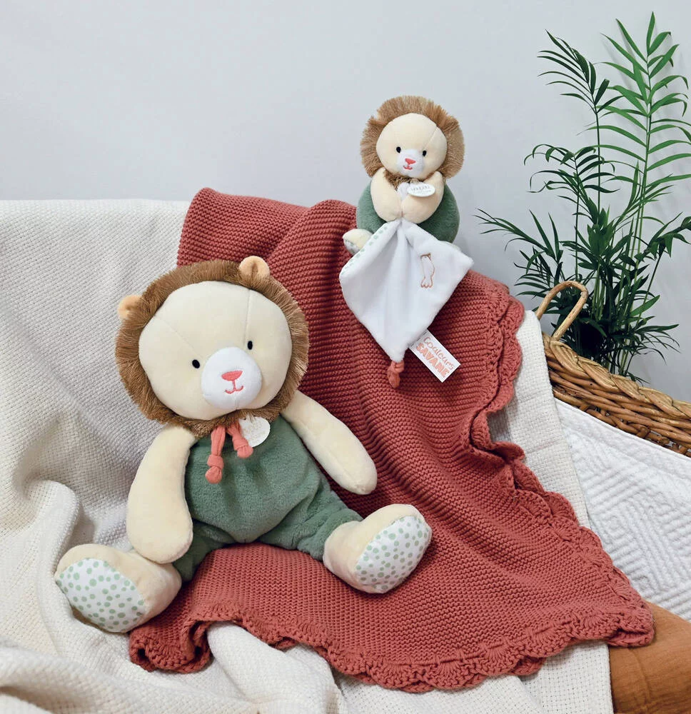 PELUCHE PANTIN LION COULEUR SAVANE 30 CM