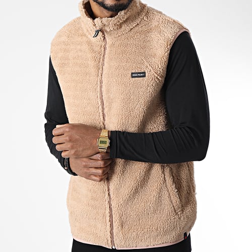Veste Zippée Sans Manches DP-10022-007 Beige