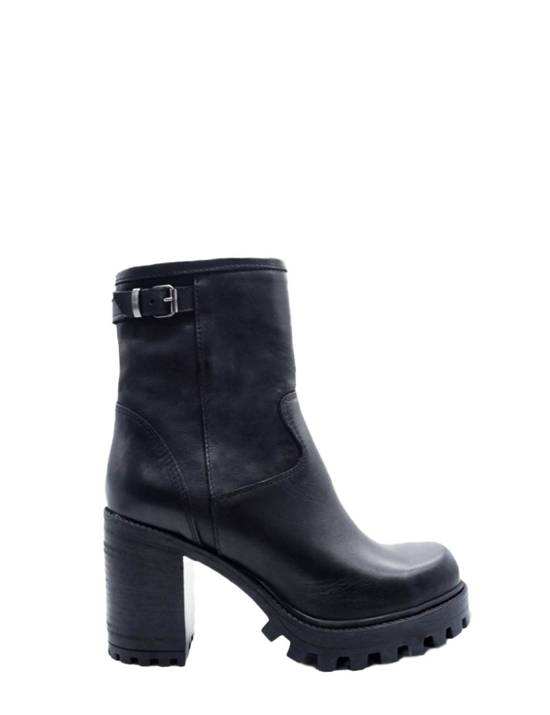 PAOYAMA BOTTINES CUIR ILDA NOIR