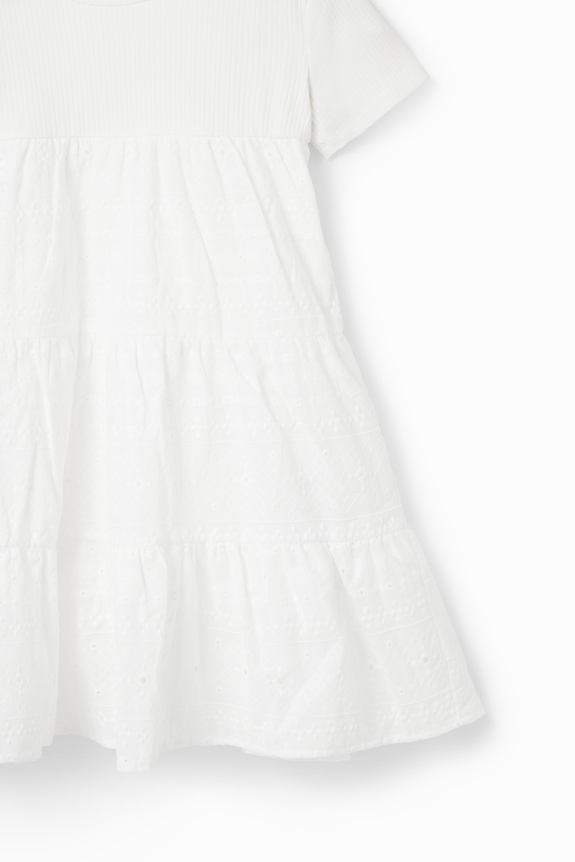 Robe combinée broderie suisse