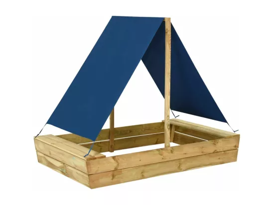 Bac à sable avec bois marron 160 x 100 x 133 cm 02_0005065