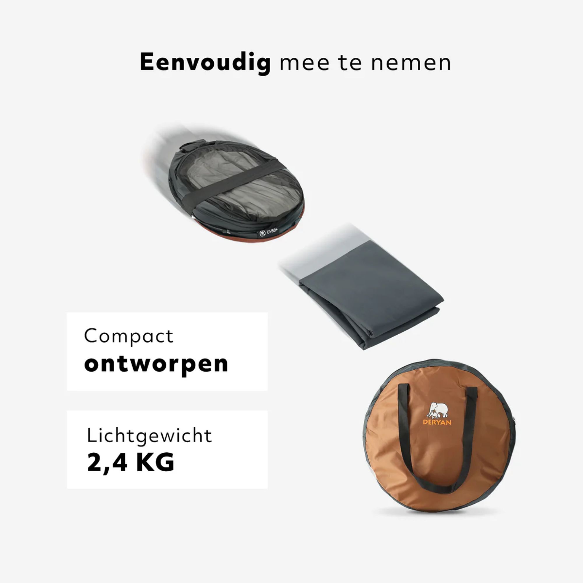 Deryan Peuter Luxe bedje met matras - Caramel