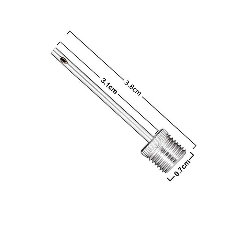 (30er Set) Edelstahl Ball Ventil Nadel Ventiladapter für Luftpumpe - Silber