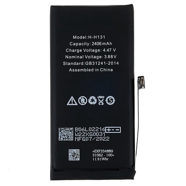 iPhone 13 Mini 3.88V 2406mAh genopladeligt Li-Polymer batteri