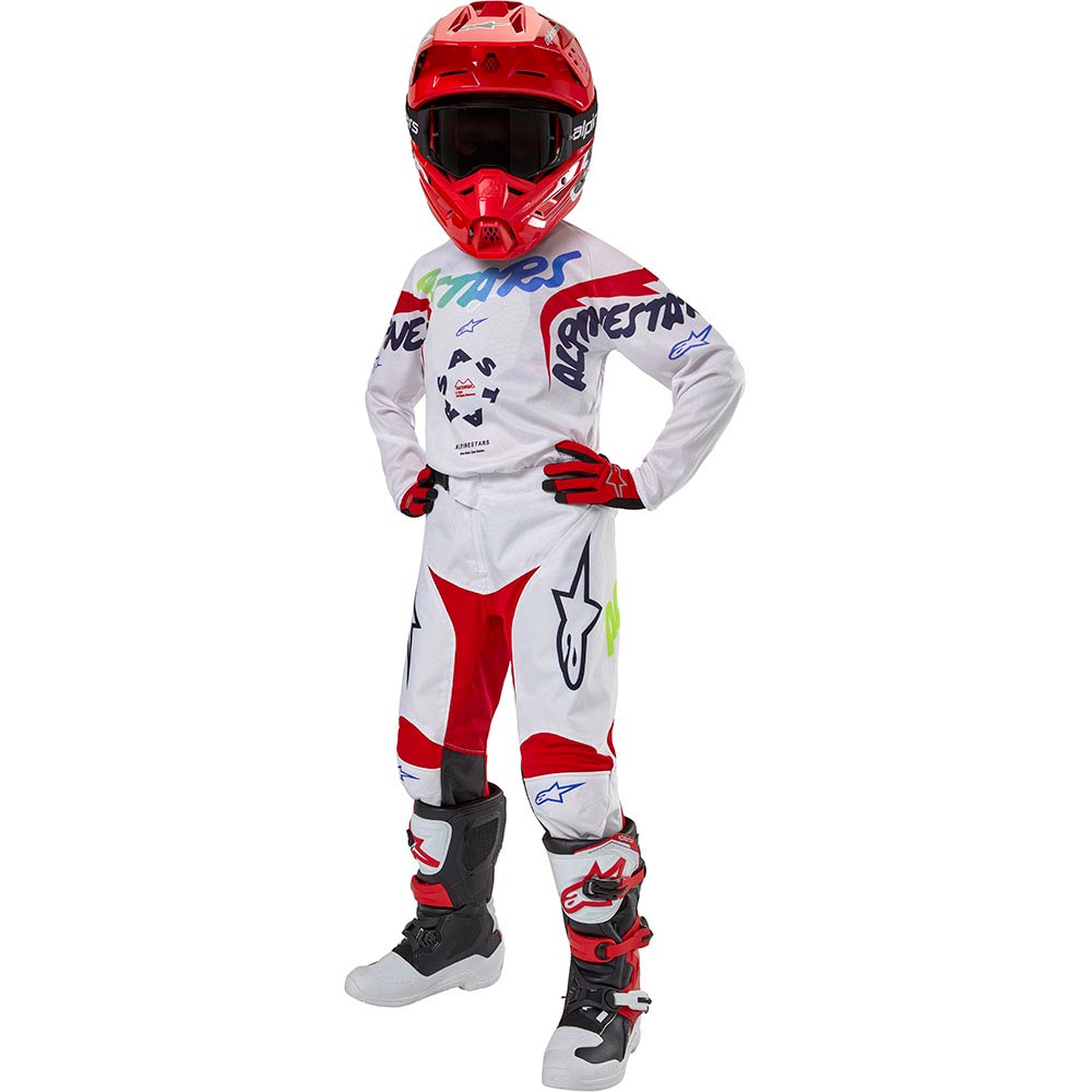 Alpinestars - Pantalon enfant Youth Racer Hana Blanc / Rouge