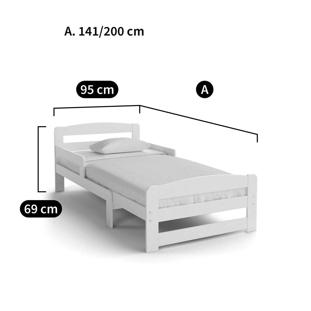 LA REDOUTE INTERIEURS<br>Cama evolutiva, individual, Toudou