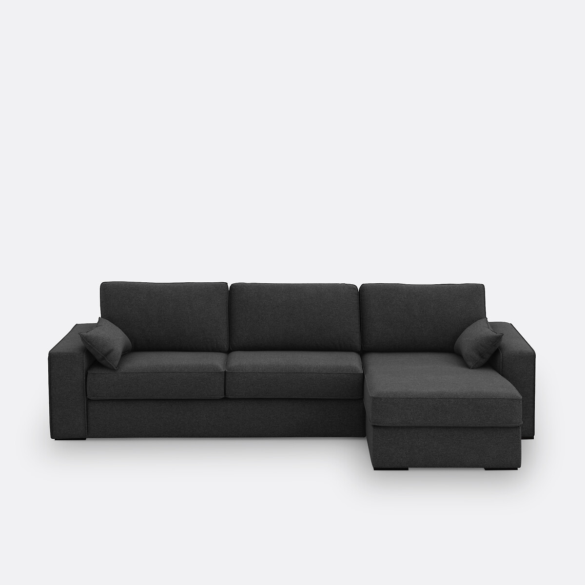 LA REDOUTE INTERIEURS<br>Sofá-cama de canto em tecido texturizado, Bultex, Cécilia