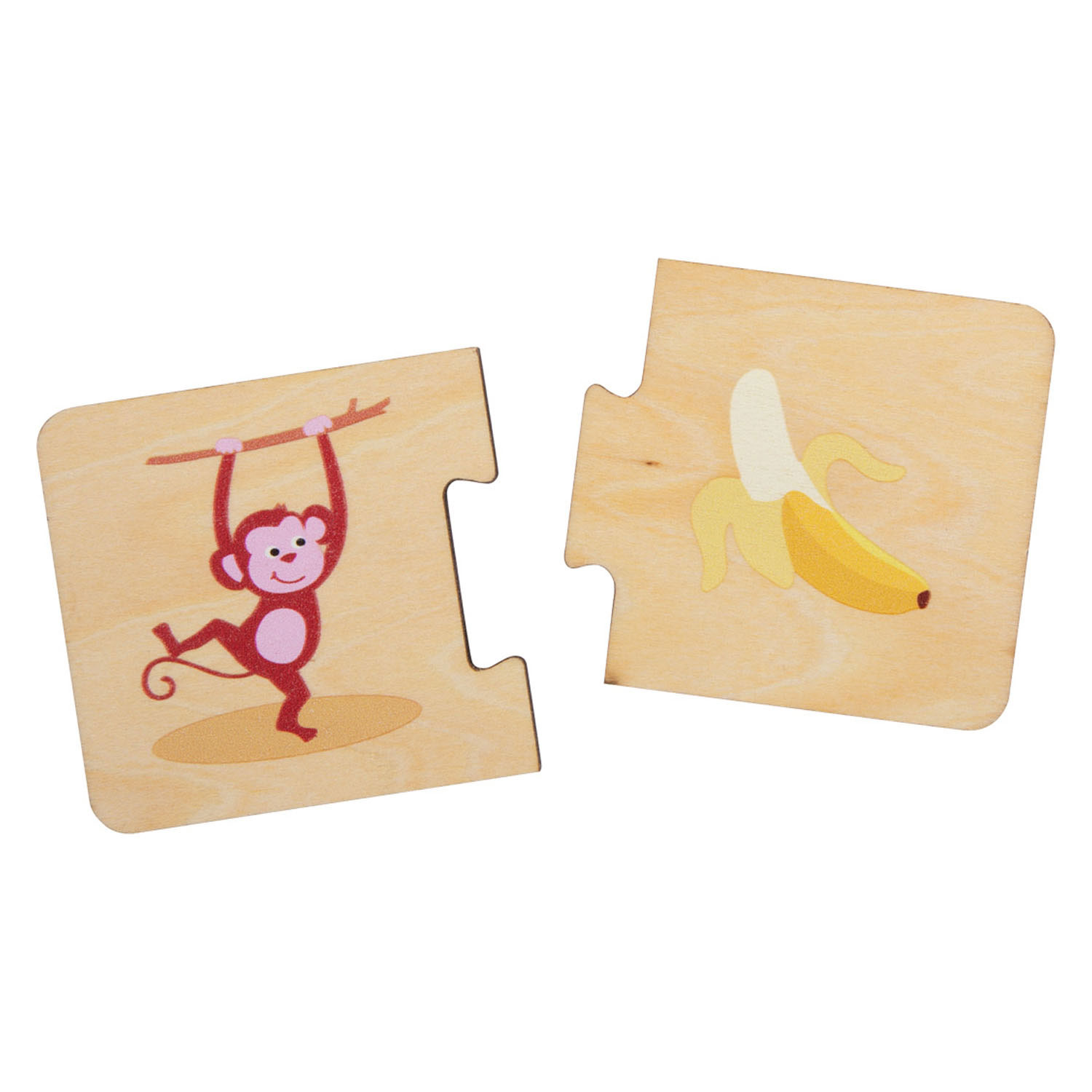 Small Foot-Houten Puzzel Dieren en hun Voedsel