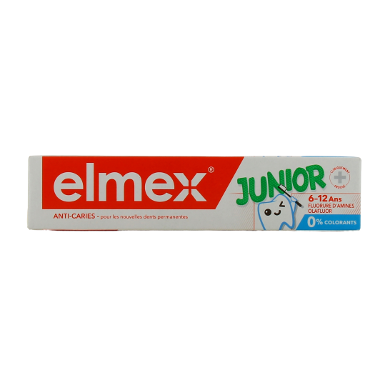 Elmex Dentifrice Junior 6-12 ans - Pharmacie des Drakkars