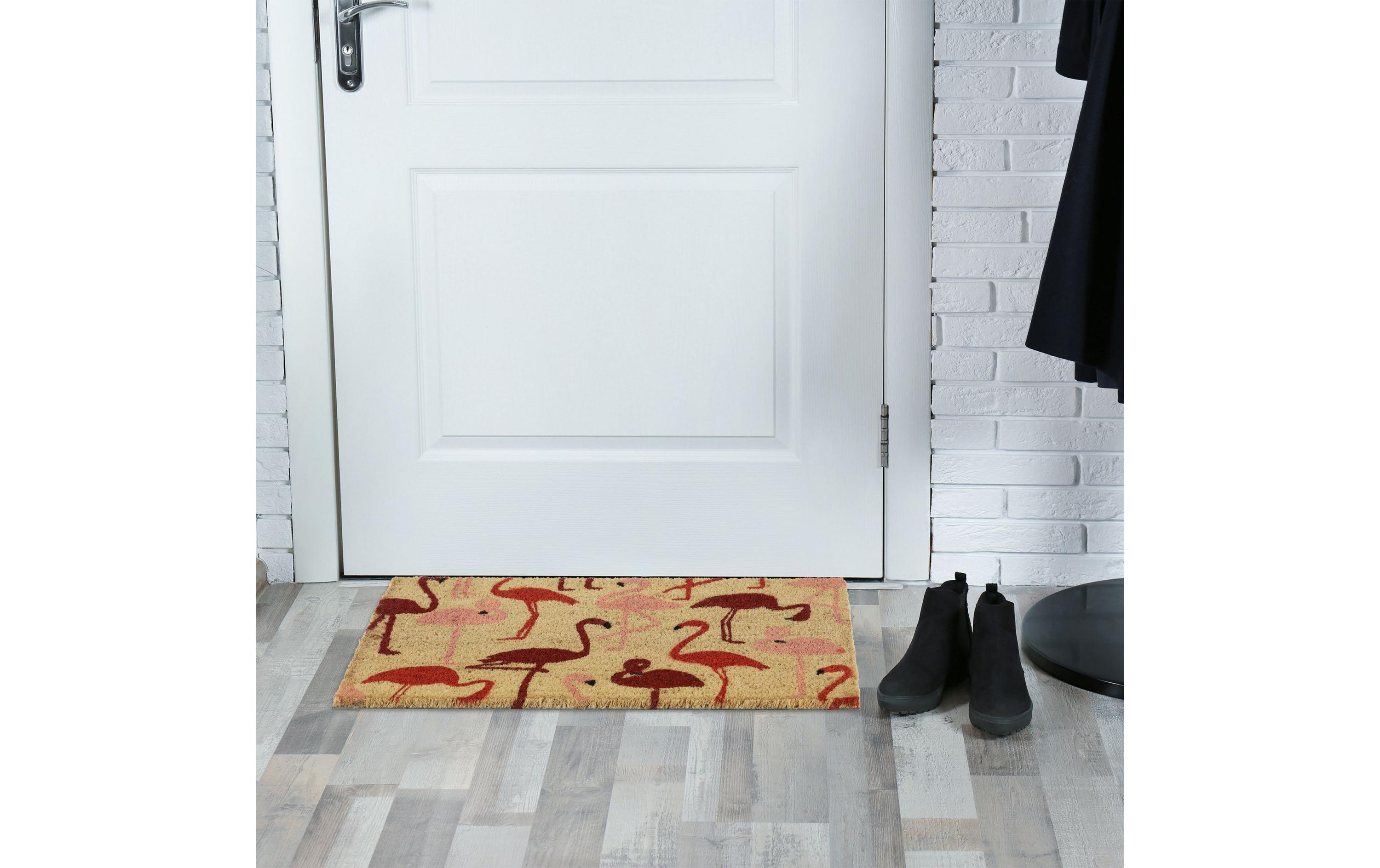 Fussmatte Flamingo 41.5 cm x 62 cmRutschfeste Fussmatte