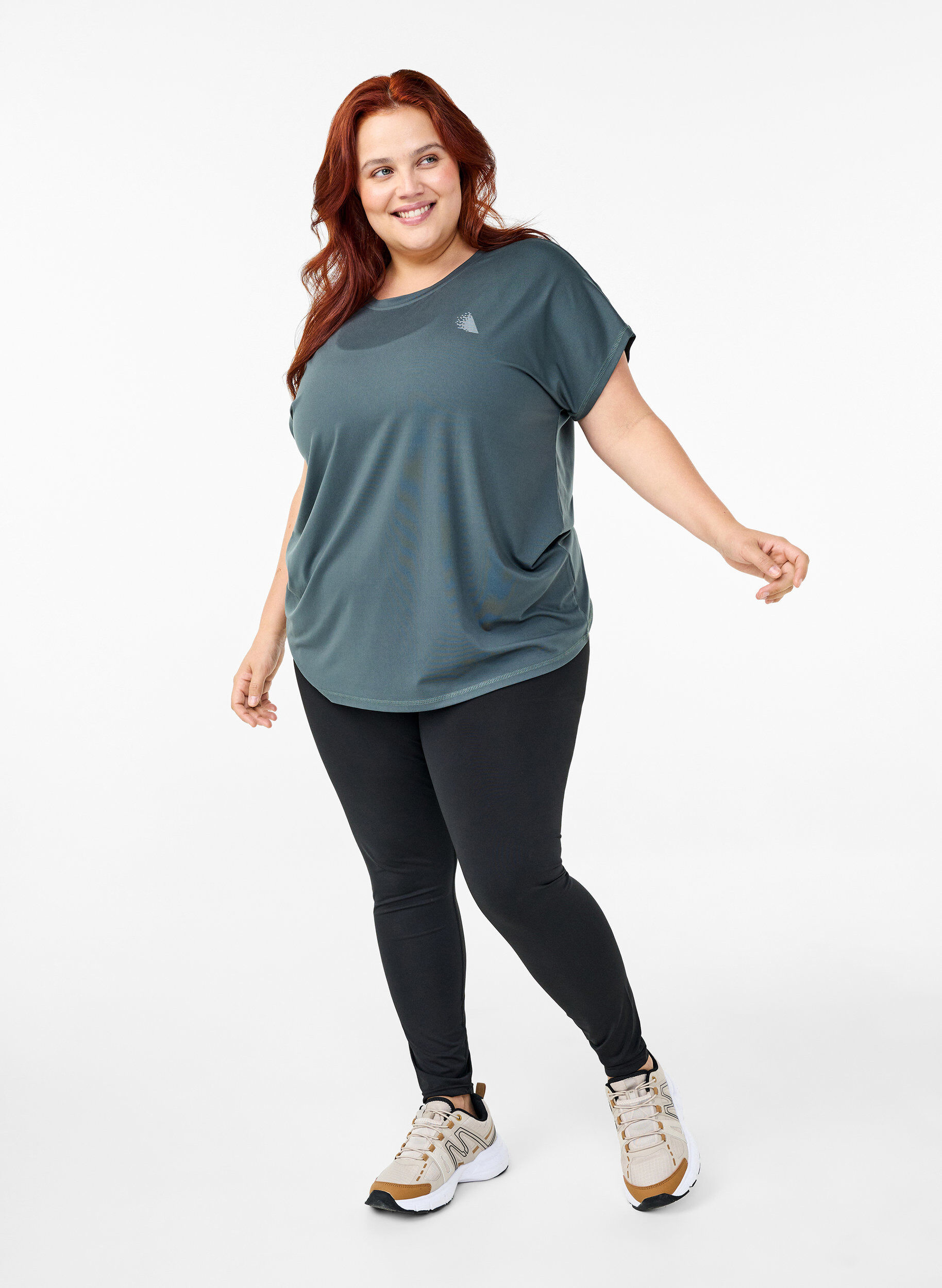 Ensfarvet trænings t-shirt