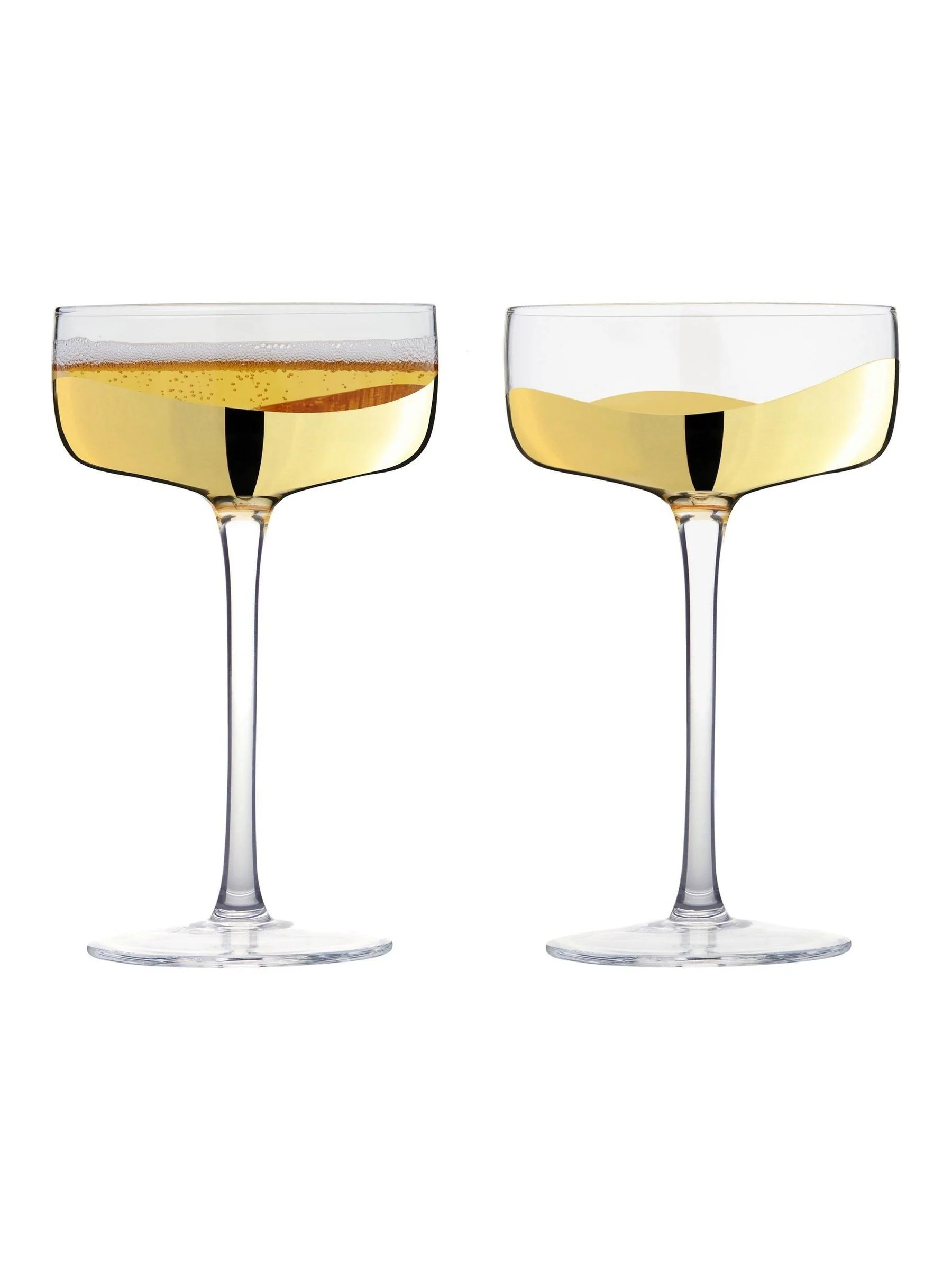 Anton Studio Designs Set of 2 Wave Champagne Saucers