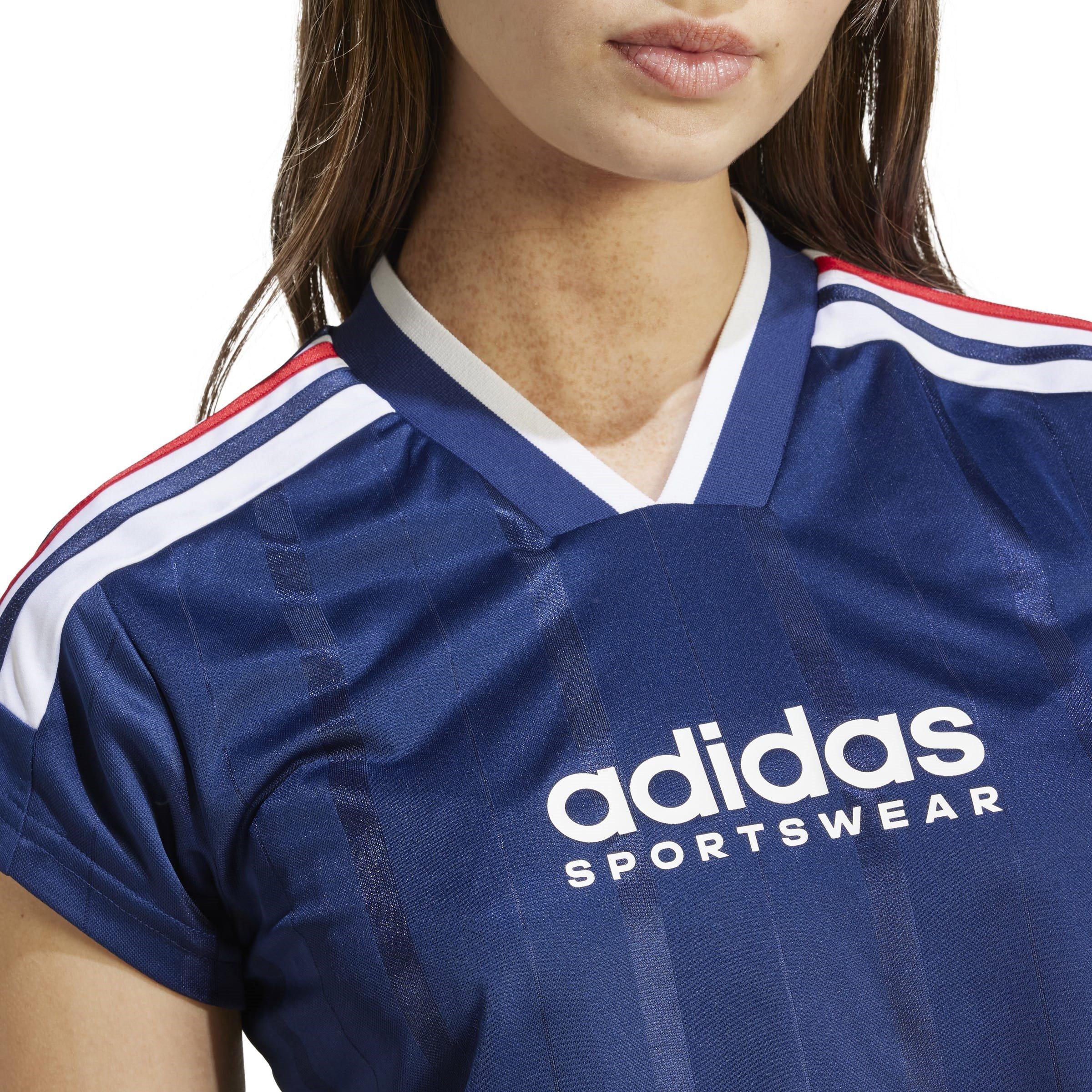 adidas House of Tiro Nations Pack Cut 3 Stripes Crop Jersey Womens