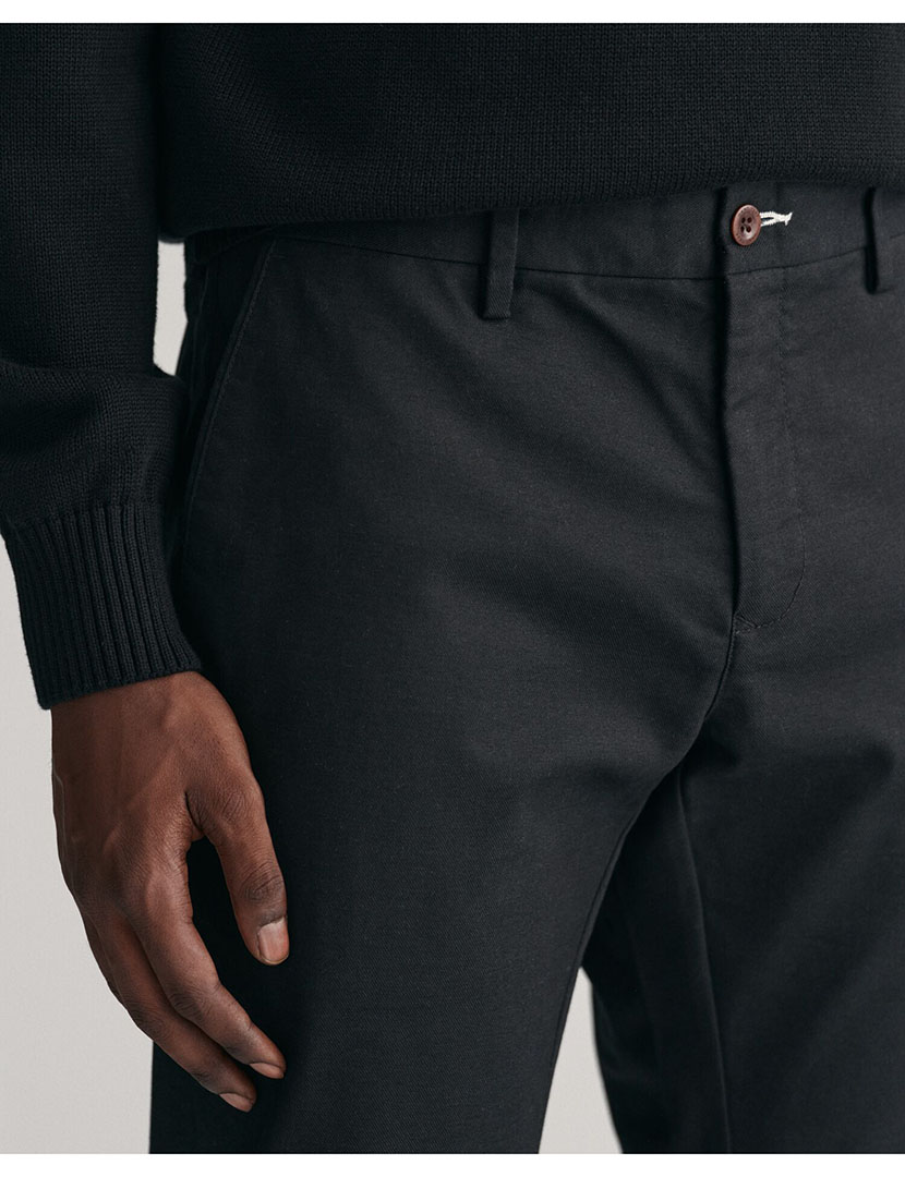 Slim Fit Black Chino Pants