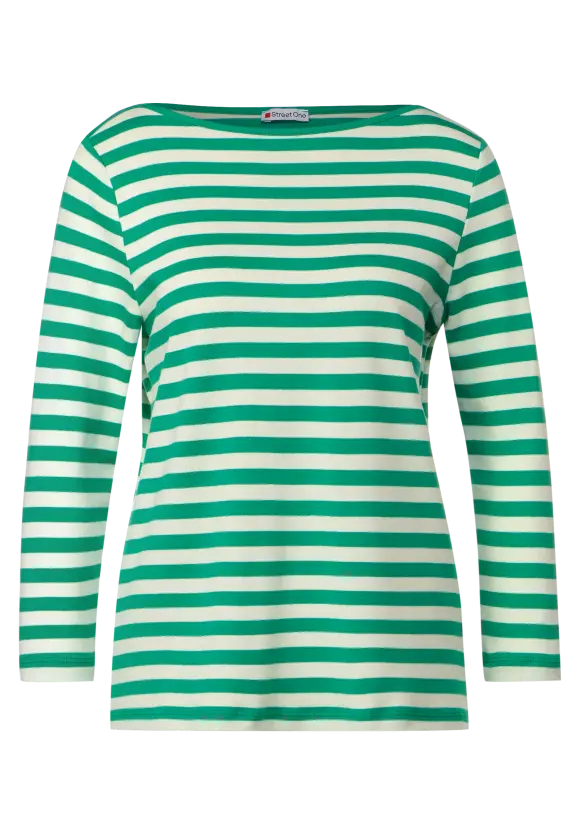 Shirt mit Streifen - fresh spring green