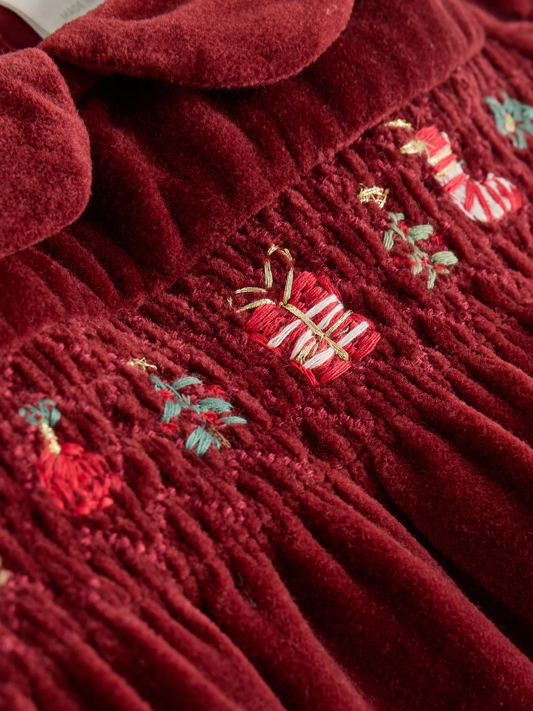 Rood Kerstmis - Baby fluwelen jurk (0mnd -2jr)