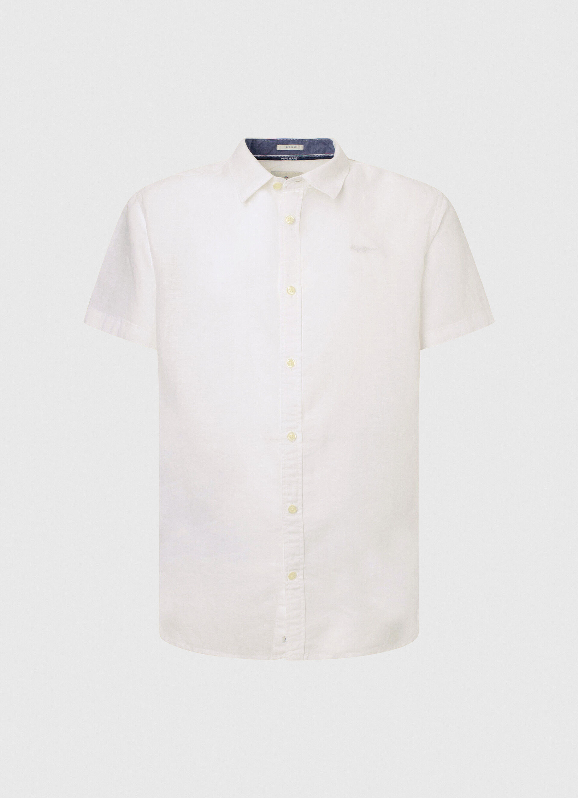 Camisa de linho de manga curta Parker - branca