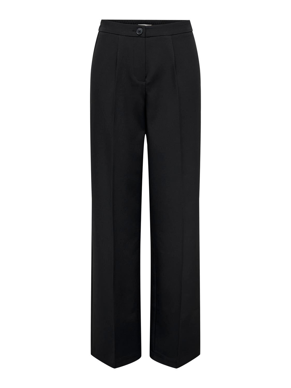 ONLKIRA-MELLIE Hohe Taille Locker geschnitten Hose Black