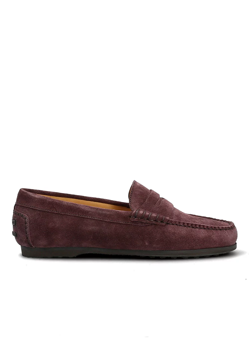 MOCASSIN RUBBER DRIVER VELOURS VIOLET