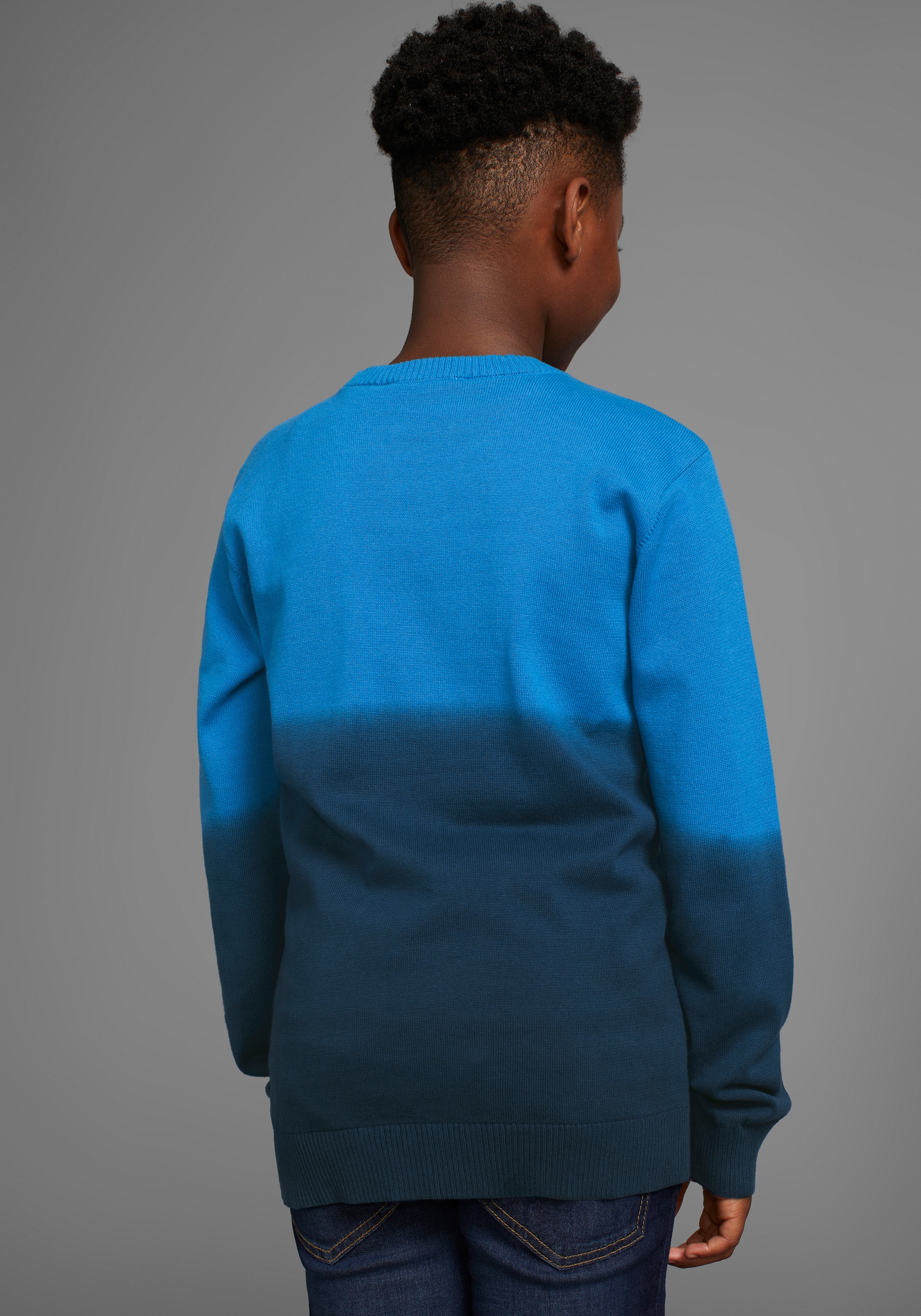 DELMAO Strickpullover »Modische Feinstrickpullover für Jungen«, , in tollem Farbverlauf