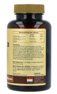 Artelle Vitamine D3 & K2 Softgels 250ST