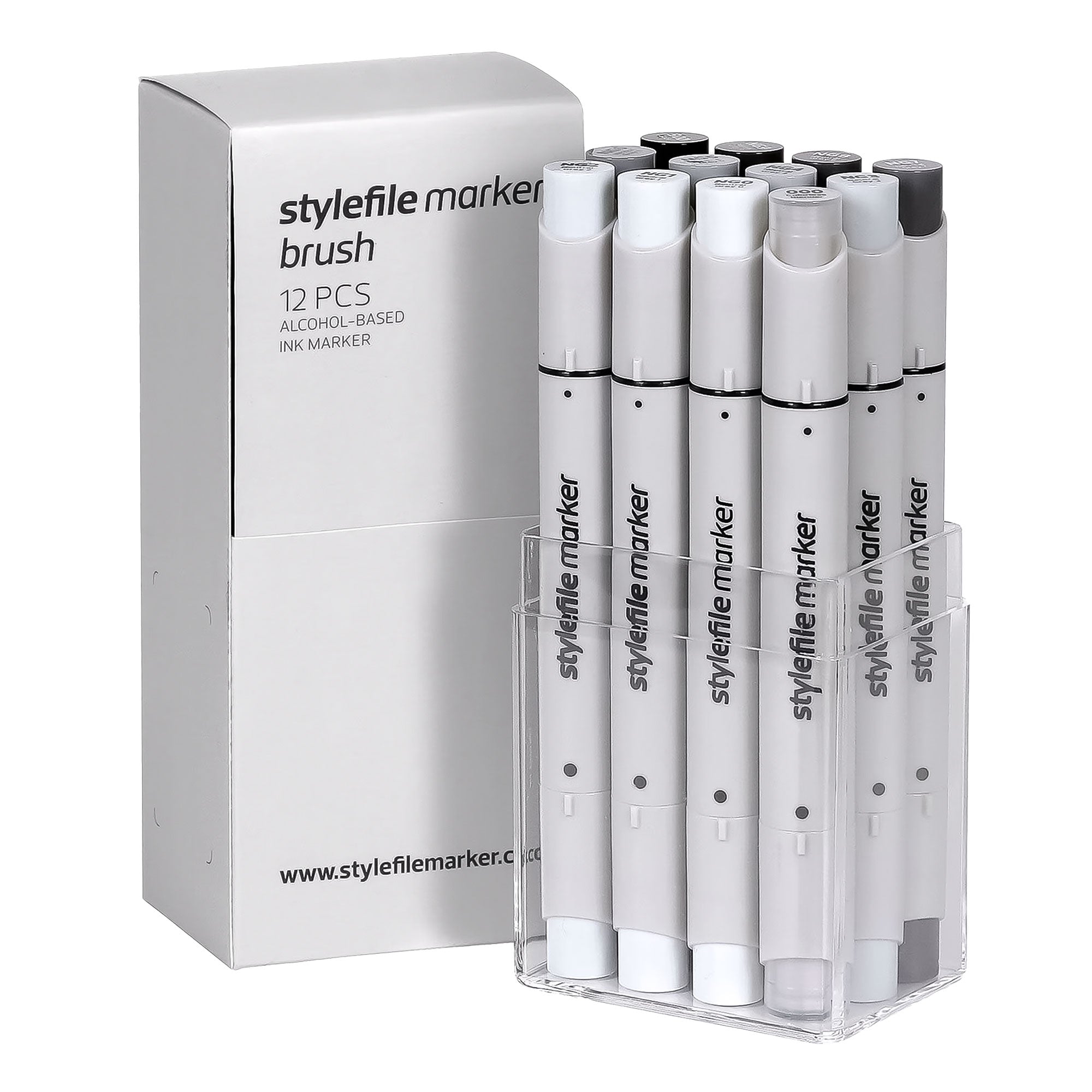 Stylefile<br>Marker Brush 12er Grey Set Neutral