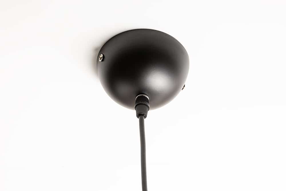 Elegante Hängelampe BLACK GOLDEN BALL 30cm schwarz mit Blattgoldoptik