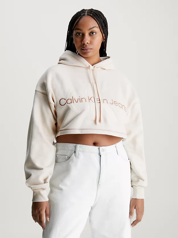 Moletom cropped com monograma