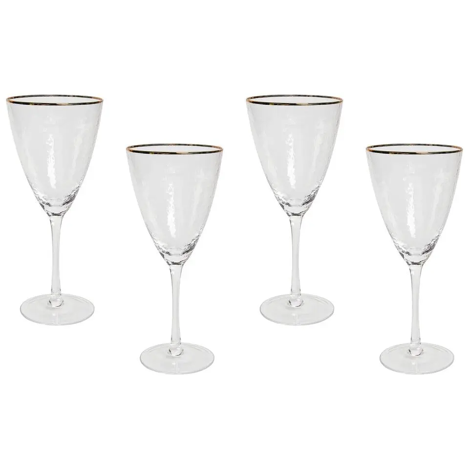 TOPAZ - Wijnglas set van 4 - Goud - Glas