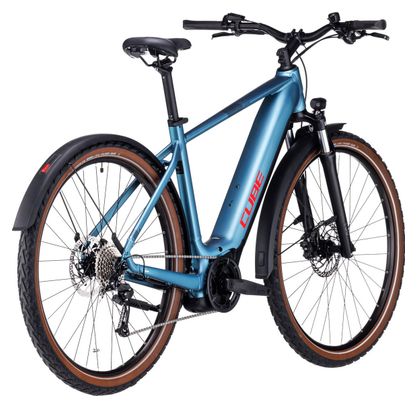 VTC Électrique Cube Nuride Hybrid Performance 500 Allroad Shimano Alivio 9V 500 Wh 29'' Bleu Metal