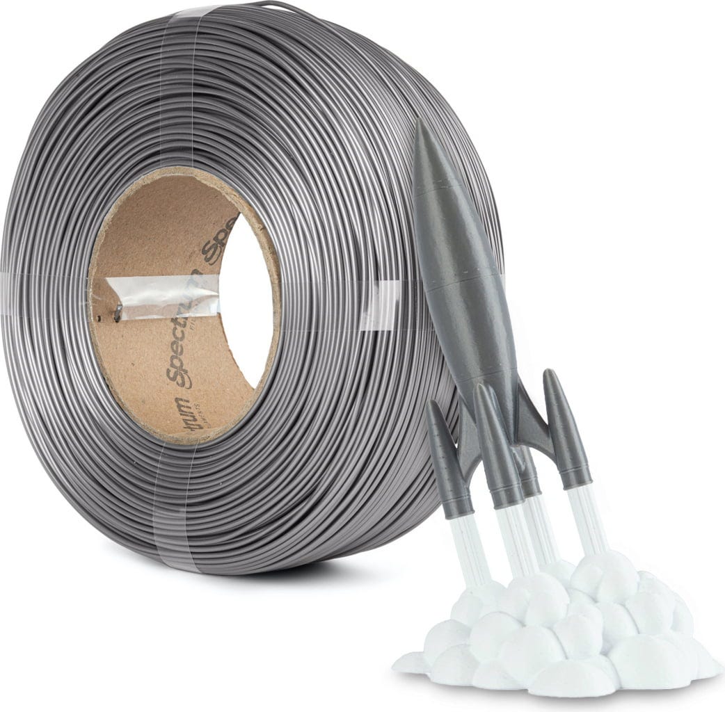 Spectrum  ReFill Premium PLA High Speed Silver Star, 1,75 mm / 1000 g    PLA ohne Spule für den Hochgeschwindigkeitsdruck in Silver Star