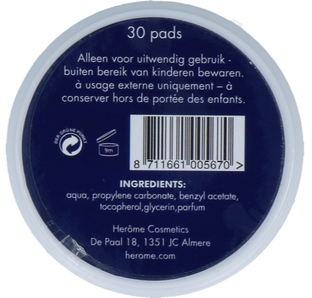 Herome 30 Nailpolish Remover Pads - Aceton vrij 30ST