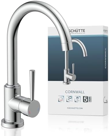 SCHÜTTE Cornwall 79161 Robinet de cuisine pivotant à 360 ° avec mitigeur monocommande Blanc : Bricolage
