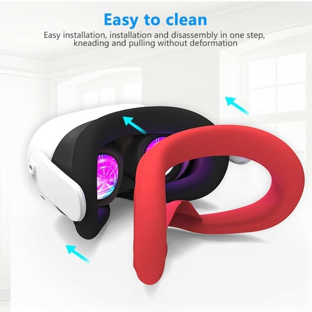 Til Meta Quest 3S VR Silikone Case Anti-Sved Face Pad Beskyttende Cover