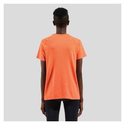 Maillot Manches Courtes Femme Odlo Essentials Seamless Corail