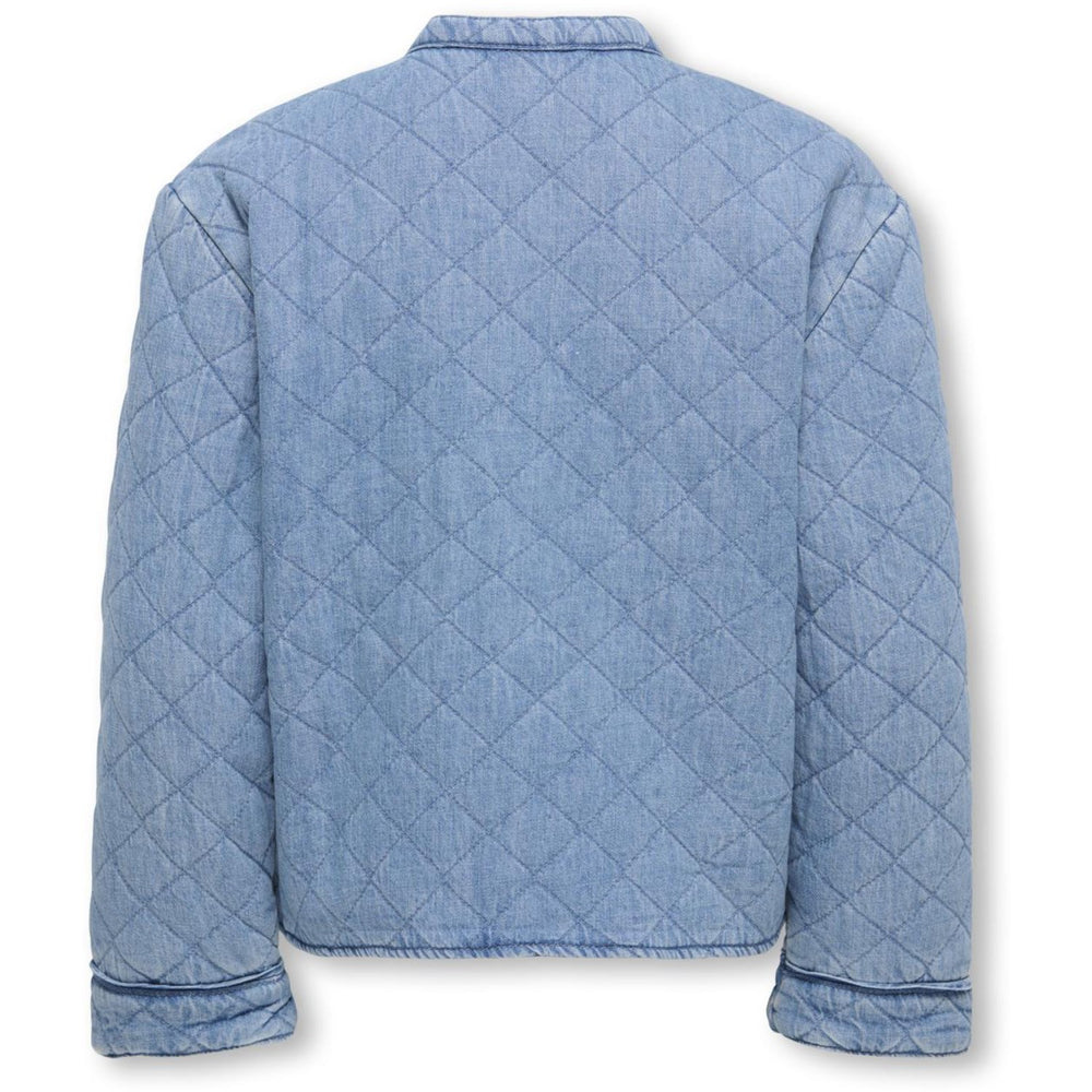 Køb kids ONLY Light Blue Denim Koghallie Quiltet Dnm Jakke Akm