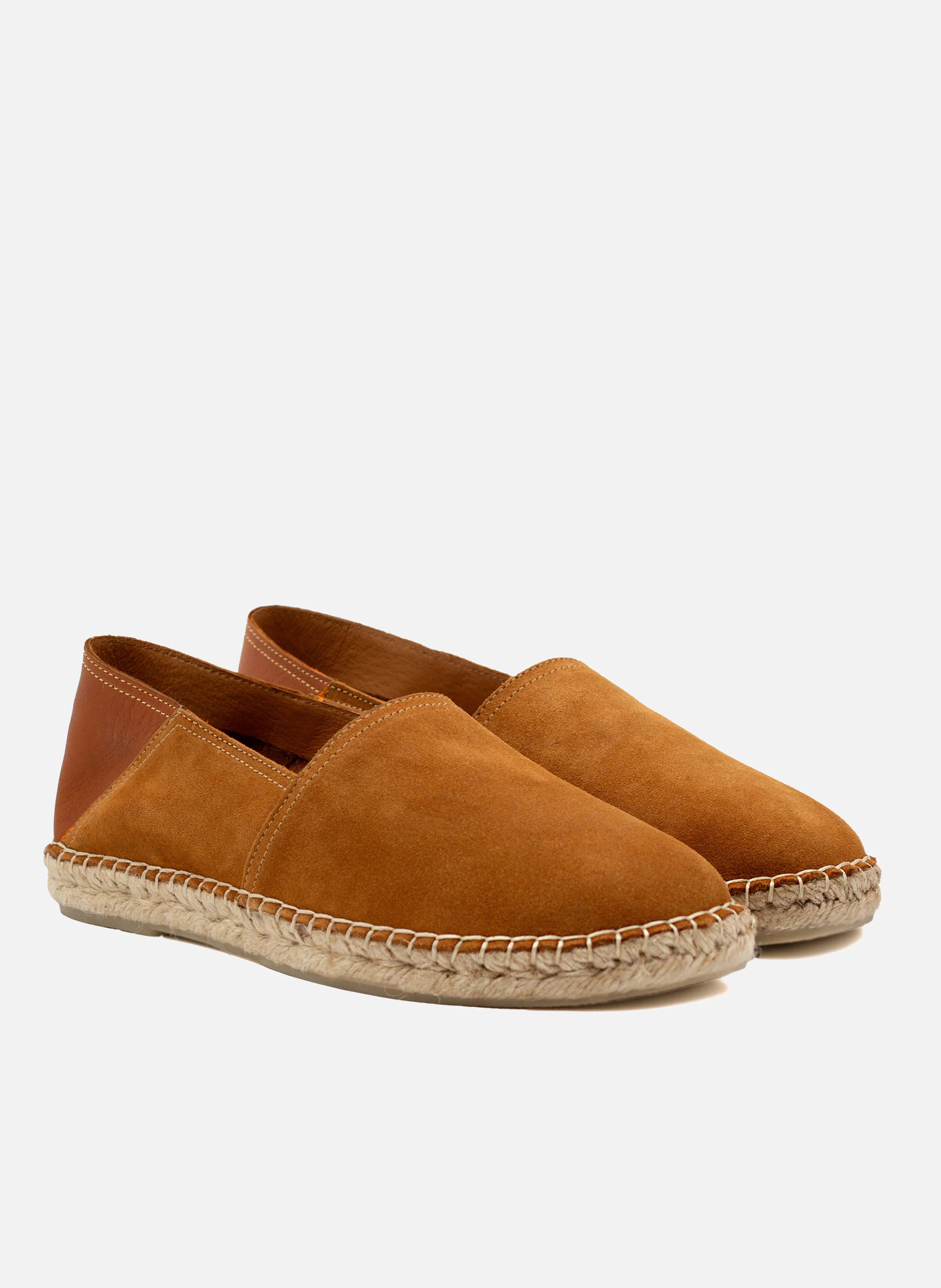 Espadrilles homme cuir daim | Marron